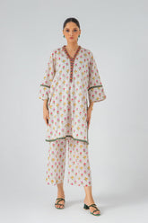 2-Pc Printed Lawn Shirt with Straight Trouser SCPM3-063